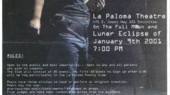 2001 Slam Poetry Competition